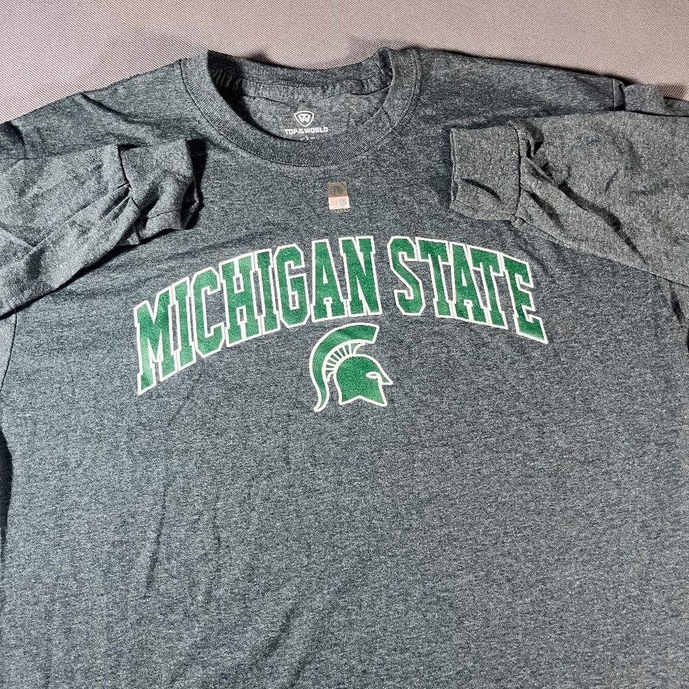 Men’s Michigan State Long Sleeve T Shirt Size Large Brand New Tee - Picture 2 of 6